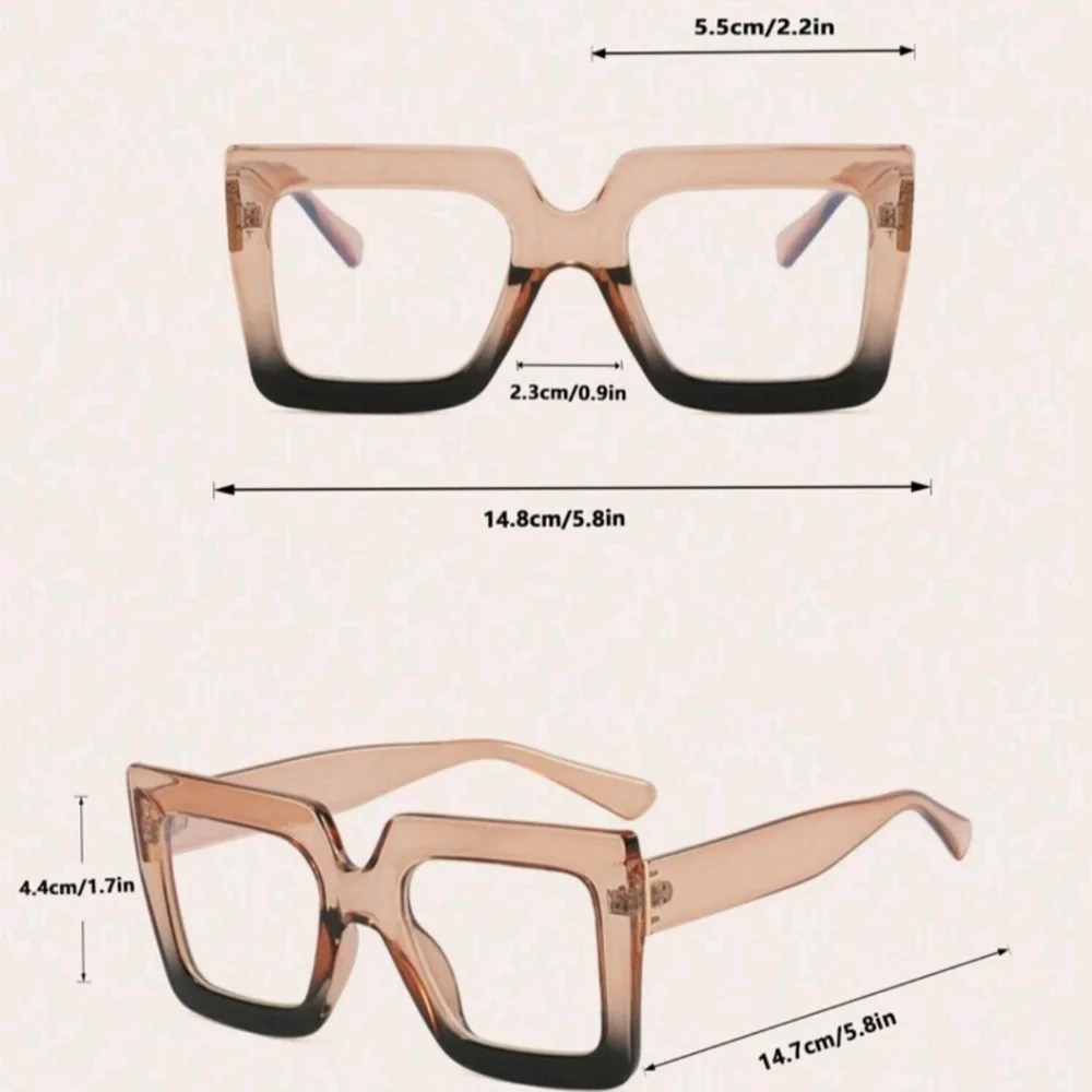 NEW Black and Brown Oversized Fashion Glasses